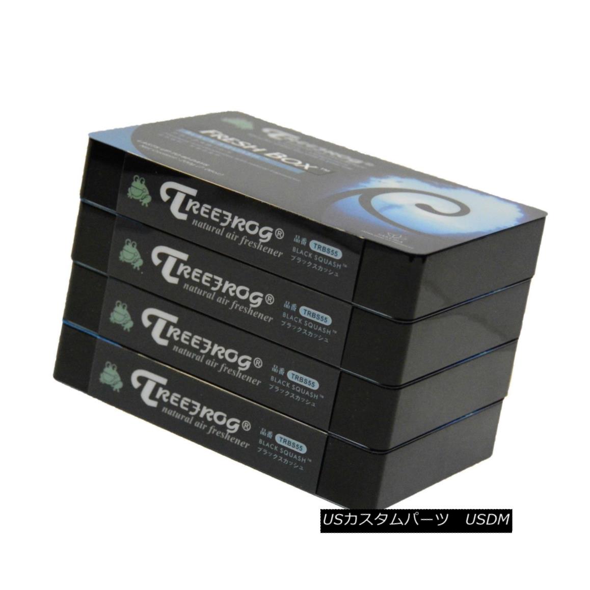 エアロパーツ 4 Pack JDM Treefrog Fresh Box Black Squash Air Freshener Home Auto Office 4パックJD..