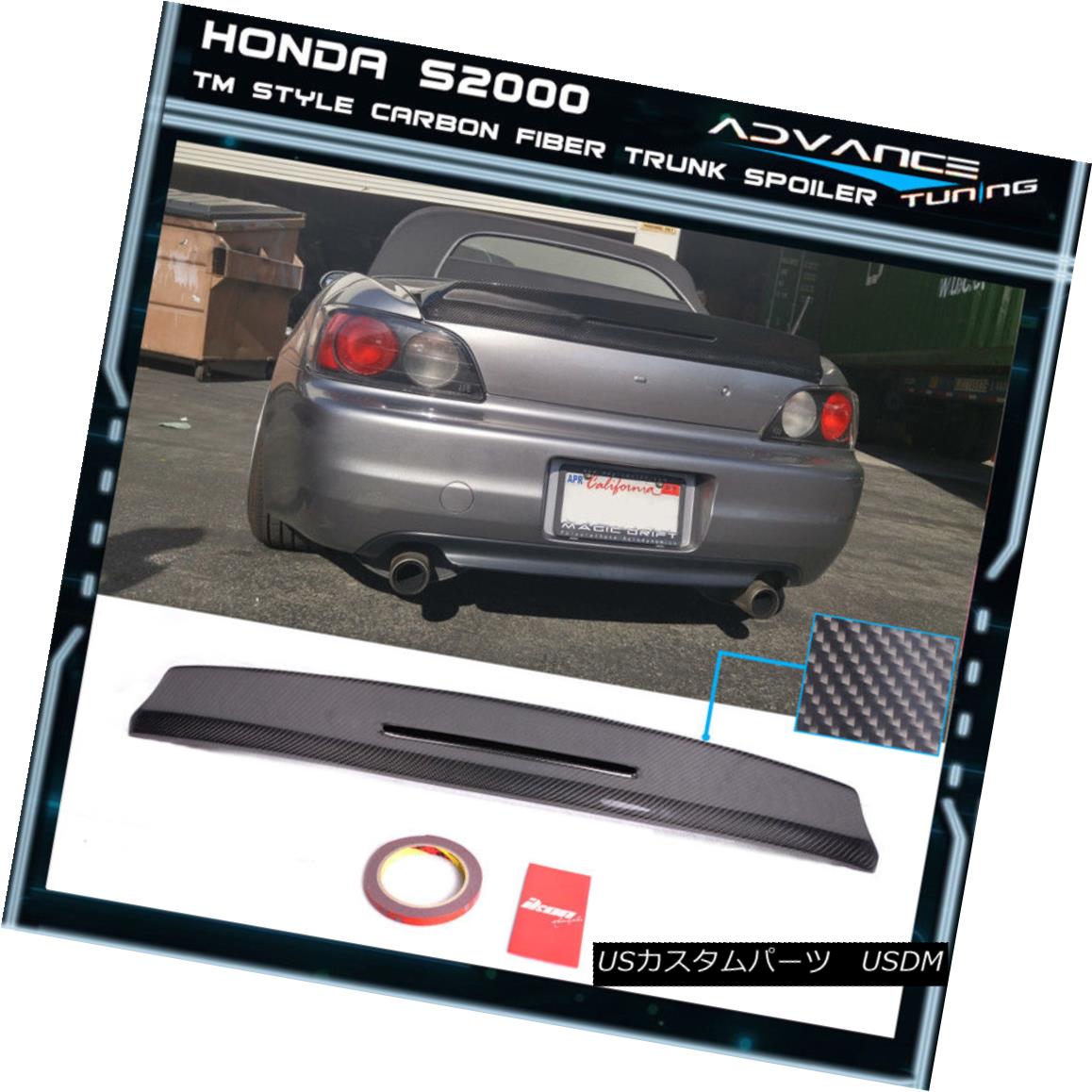 注目ブランド エアロパーツ 00 09 Honda S00 Ap1 Ap2 Tm Style Carbon Fiber Trunk Deck Spoiler Wing 00 09ホンダs00 Ap1 Ap2 Tmスタイルカーボンファイバートランクデッキスポイラーウイング 最安 Scmo Org