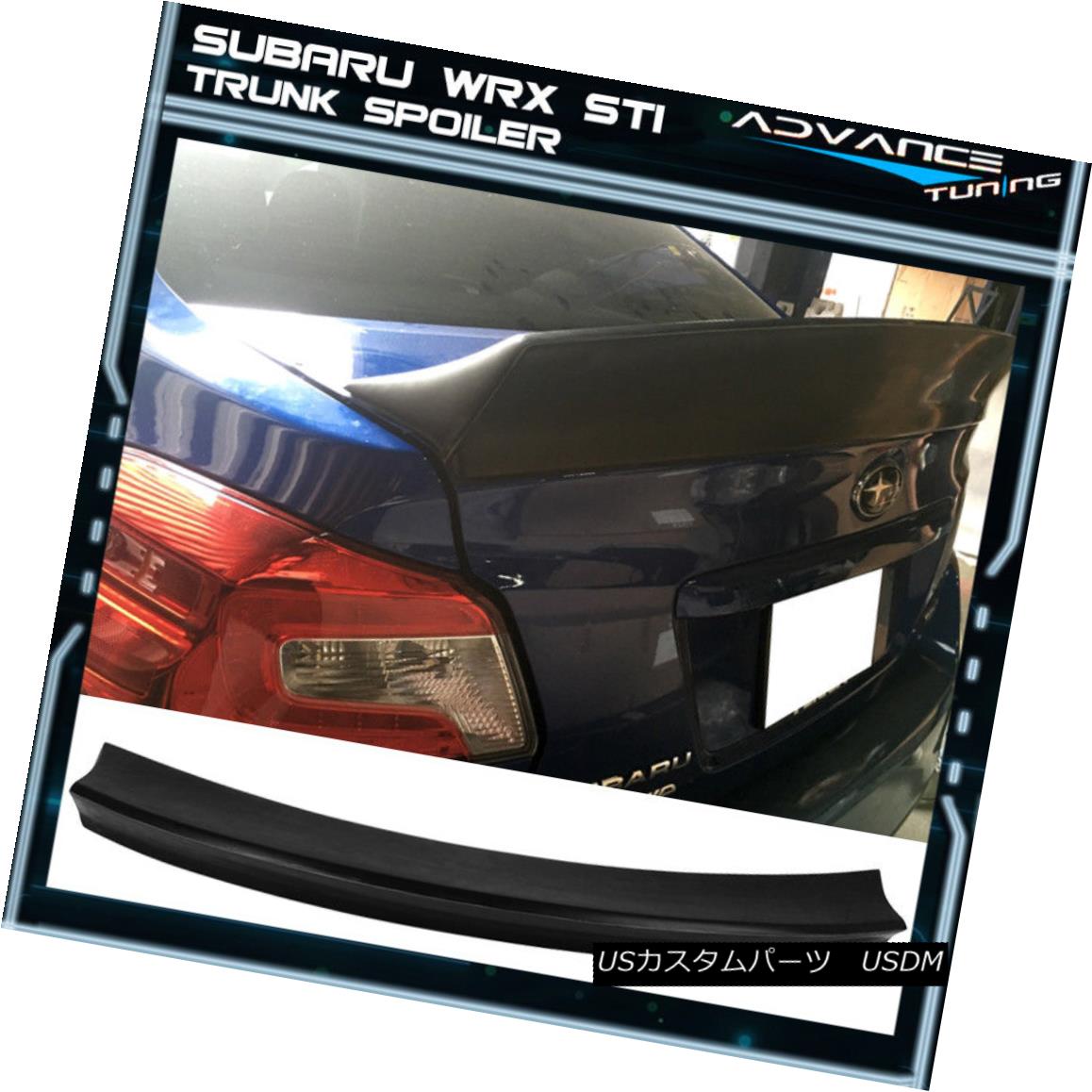 エアロパーツ Fits 15-17 Subaru WRX / STI & 12-16 Impreza Unpainted Duckbill Trunk Spoiler フィット15-17スバルWRX / STI＆amp; 12-16インプレッサ未塗装ダックビルトランク・スポイラー