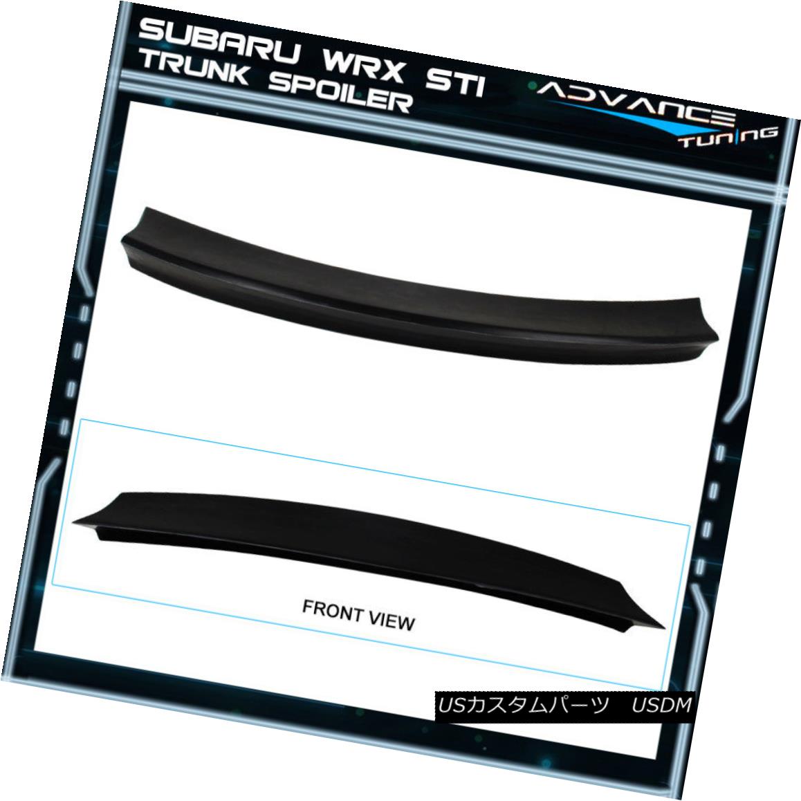 エアロパーツ Fits 15-17 Subaru WRX / STI & 12-16 Impreza Unpainted Duckbill Trunk Spoiler フィット15-17スバルWRX / STI＆amp; 12-16インプレッサ未塗装ダックビルトランク・スポイラー