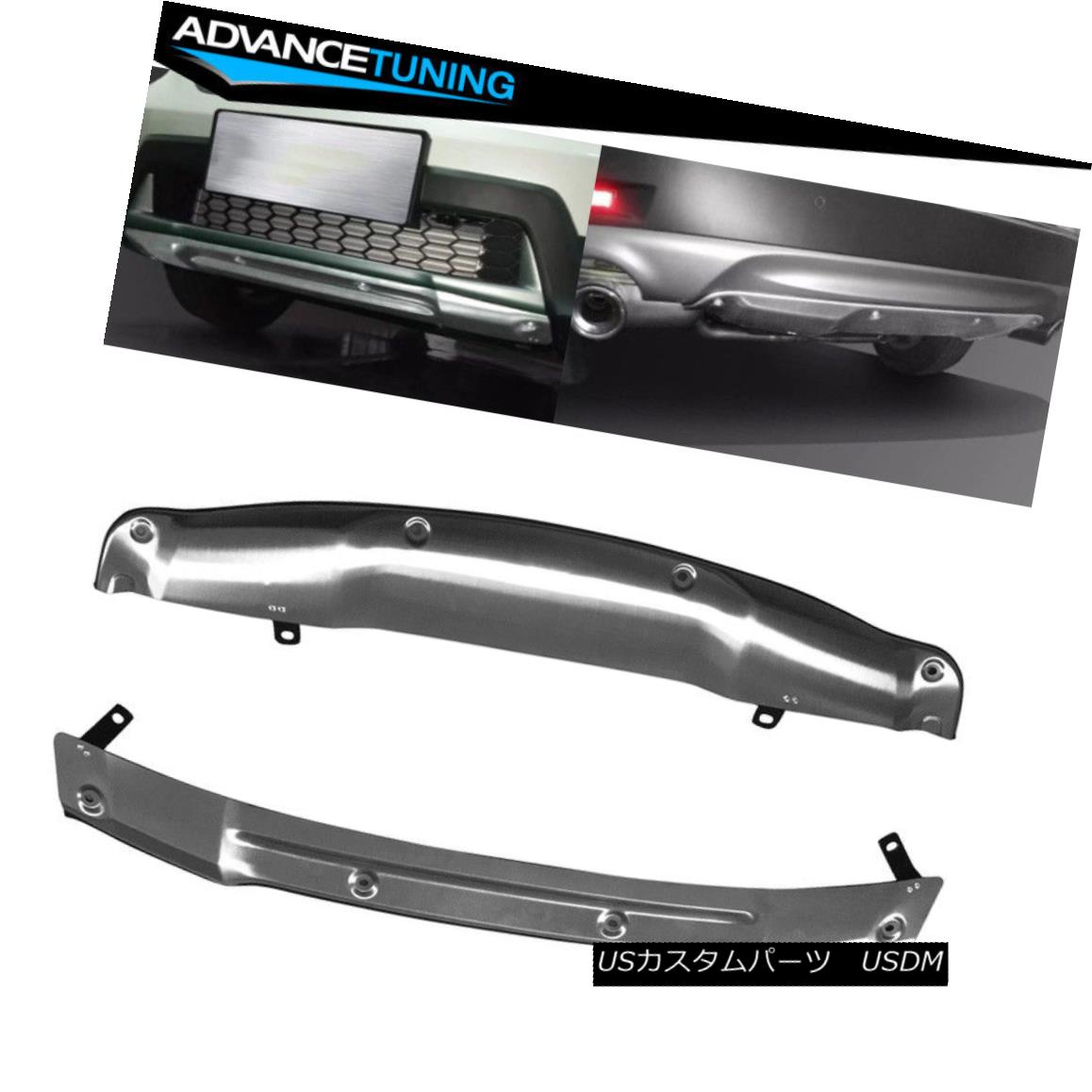 エアロパーツ Fit 17-18 Honda CRV Front+Rear Bumper Board Guard Plate Bar Stainless Steel SS17 適..