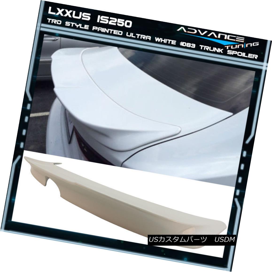エアロパーツ Fits 14-16 IS250 Painted Color Ultra White # 083 TRD Style Trunk Spoiler (ABS) フィット14-16 IS250塗装カラーウルトラホワイト＃083 TRDスタイルトランクスポイラー（ABS）