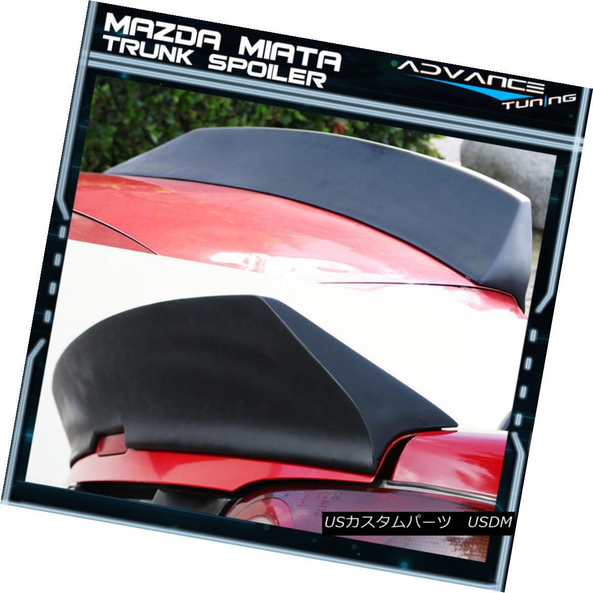 エアロパーツ 90-97 Mazda Miata IKON Style High Kick Duckbill Trunk Spoiler Lip Primer Black 90-97 Mazda Miata IKONスタイルハイキックダックビルトランクスポイラーリッププライマーブラック