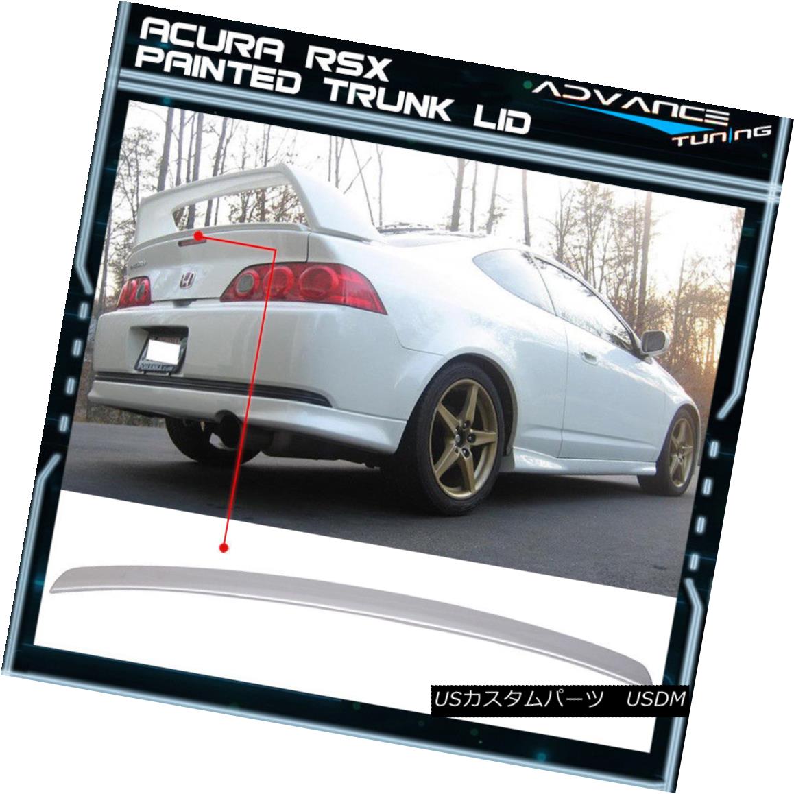 エアロパーツ 02-06 RSX For Type R Trunk Spoiler Painted Satin Silver Metallic #NH623M 02-06 RSX用タイプRトランク・スポイラー塗装サテンシルバーメタリック＃NH623M