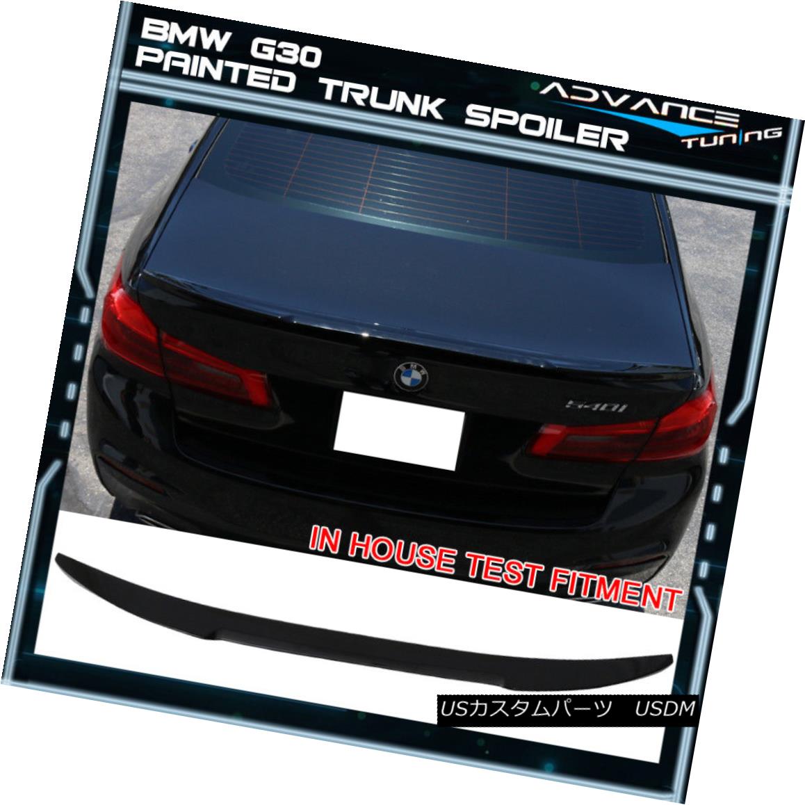 ѡ 17 Up BMW G30 Sedan M4 V Trunk Spoiler OEM Painted #475 Black S...