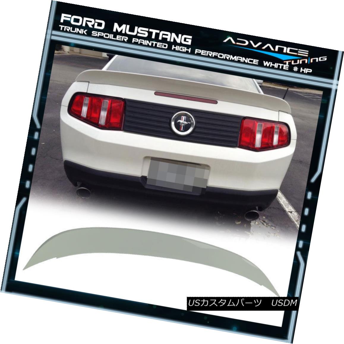 エアロパーツ 10-14 Ford Mustang D Trunk Spoiler OEM Painted Color High P Style White # HP 10-14フォードマスタングDトランクスポイラーOEM塗装カラーハイPスタイルホワイト＃HP