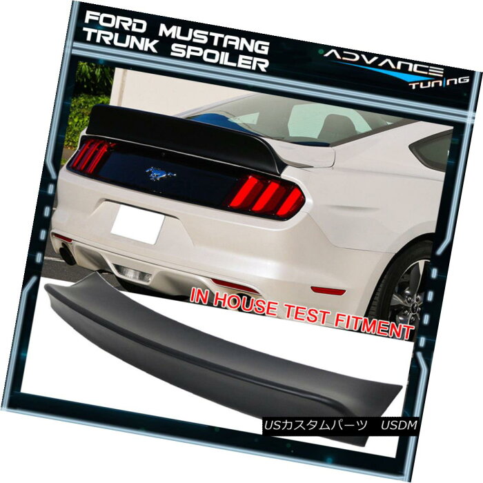 エアロパーツ For 15-18 Ford Mustang Coupe IKON Style Matte Black Duckbill Trunk Spoiler PP 15-18フォードマスタングクーペのためにIKONスタイルマットブラックダックビルトランクスポイラーPP