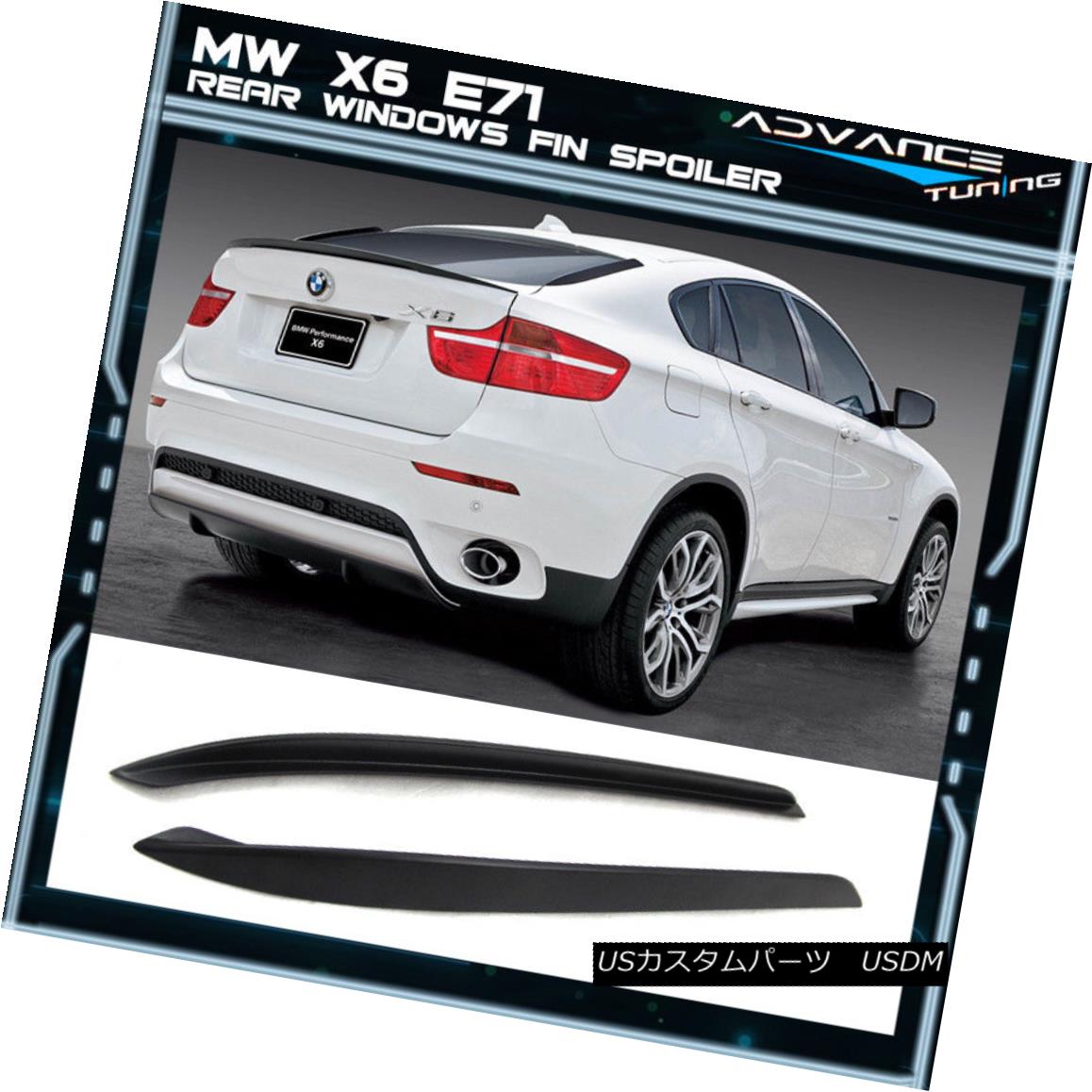 ѡ 08-14 BMW E71 E72 X6 X6M Unpainted Rear Window Fin Trims ABS Diffuser Spoiler 08-14 BMW E71 E72 X6 X6M̤ꥢɥեȥABSǥե塼ݥ顼