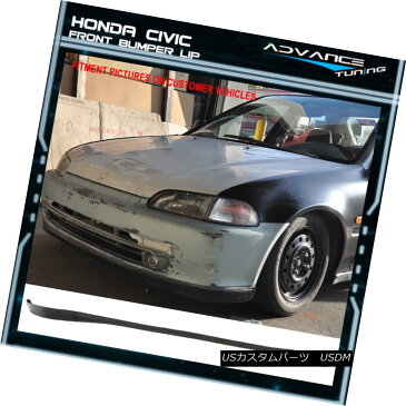 エアロパーツ For 92-95 Honda Civic 2Dr 3Dr OE SIR Style PU Front Bumper Lip Spoiler 92-95ホンダシビック2Dr 3Dr OE SIRスタイルPUフロントバンパーリップスポイラー