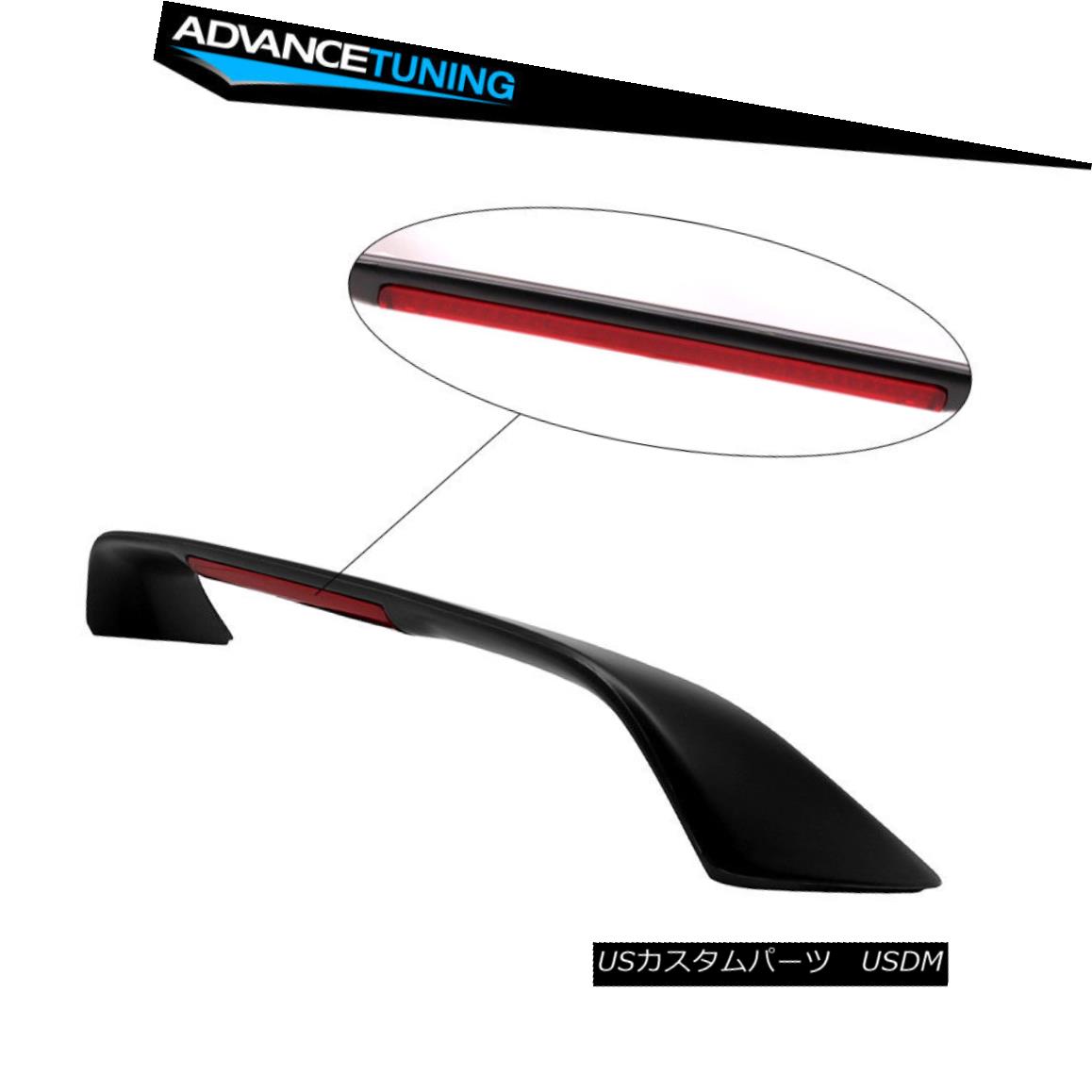 エアロパーツ Fits 94-01 Acura Integra Coupe 3rd Brake LED ABS Trunk Spoiler Unpainted Black フィット94~19アキュラインテグラクーペ第3ブレーキLED ABSトランクスポイラー無塗装黒
