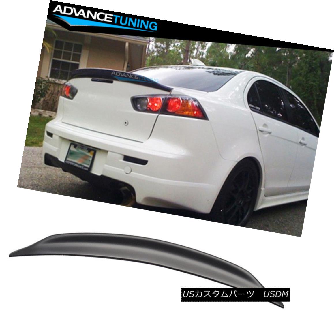 ѡ Fits 08-17 Mitsubishi Lancer EVO X 10 MR GSR JDM Duckbill RS ABS Trunk Spoiler եå08-17ɩ󥵡EVO X 10 MR GSR JDMåӥRS ABSȥ󥯥ݥ顼