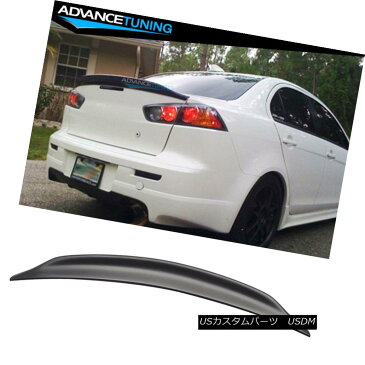 エアロパーツ Fits 08-17 Mitsubishi Lancer EVO X 10 MR GSR JDM Duckbill RS ABS Trunk Spoiler フィット08-17三菱ランサーEVO X 10 MR GSR JDMダックビルRS ABSトランクスポイラー