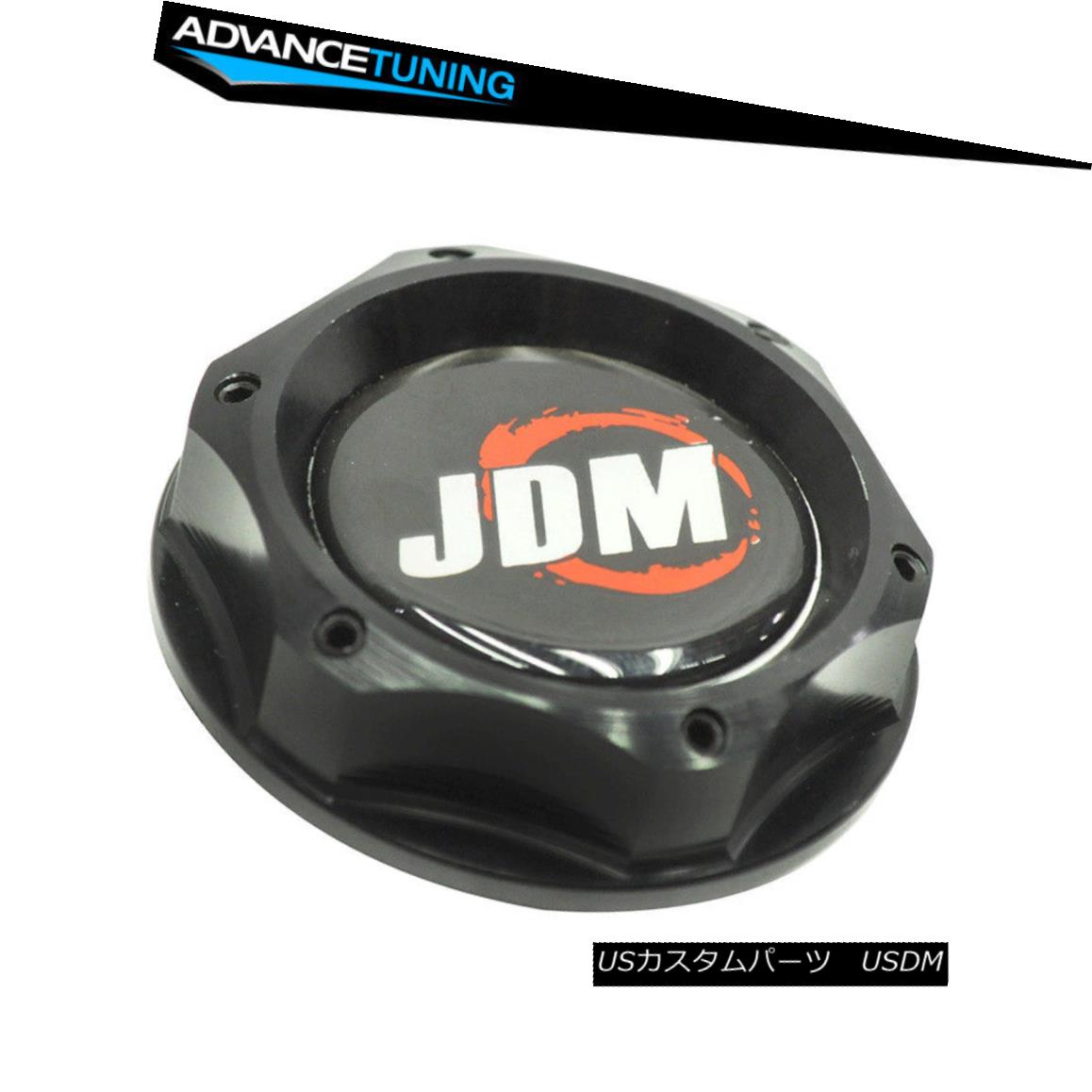 エアロパーツ Fits Honda Acura Black 2 Tone Twist On JDM Engine Oil Filler Cap Cover New フィットホンダアキュラブラック2トーンツイストJDMエンジンオイルフィラーキャップカバー新