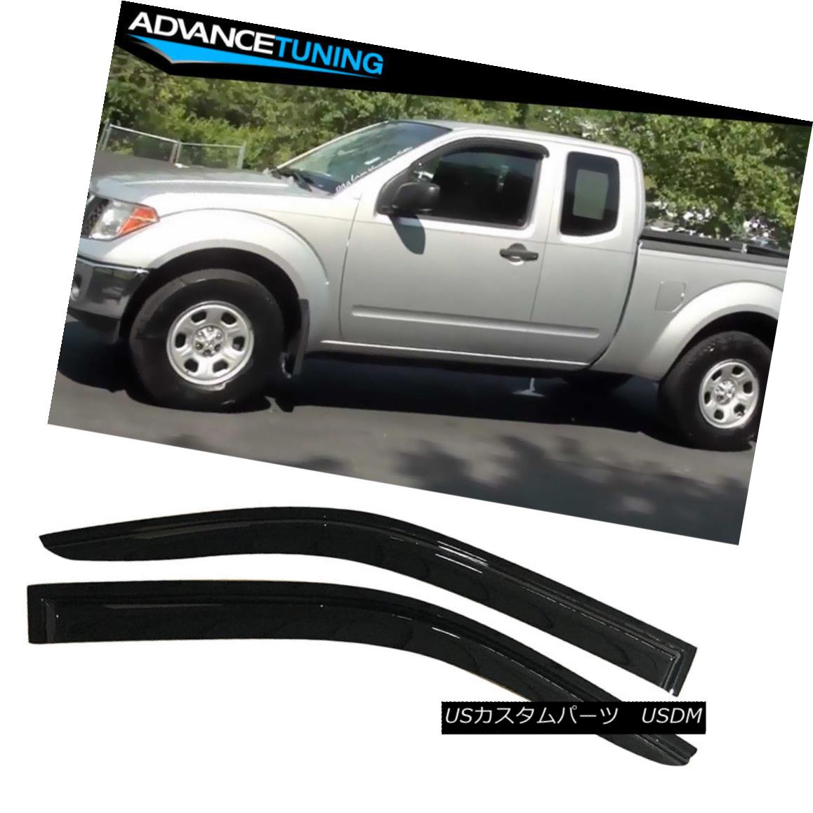 エアロパーツ Fits 05-17 Nissan Frontier Acrylic Window Visors 2Pc フィット05-17日産フロンティア..