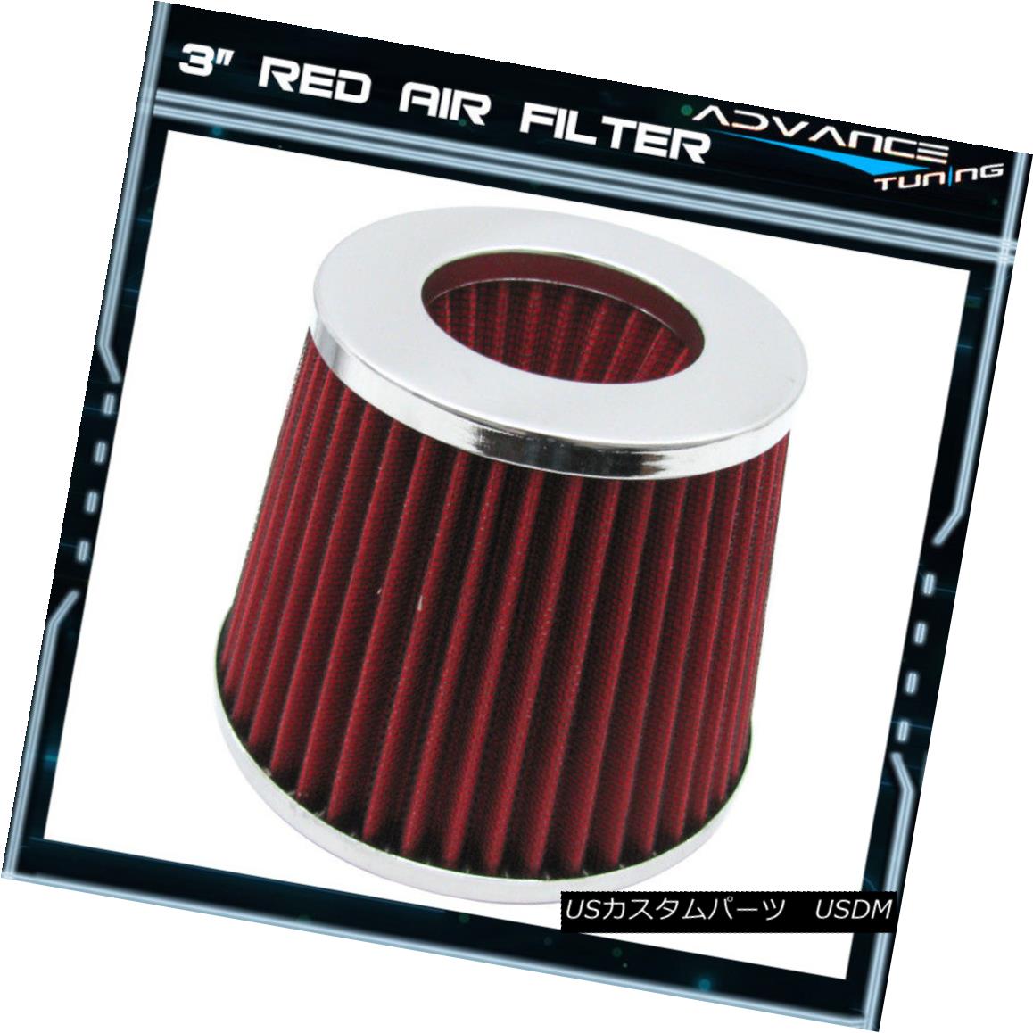 エアロパーツ Fit For Galant Mighty Max Diamante Montero P Style Intake Filter Red 3 Fant For Galant Mighty Maxディアマンテ・モンテロPスタイル・インテーク・フィルター・レッド3