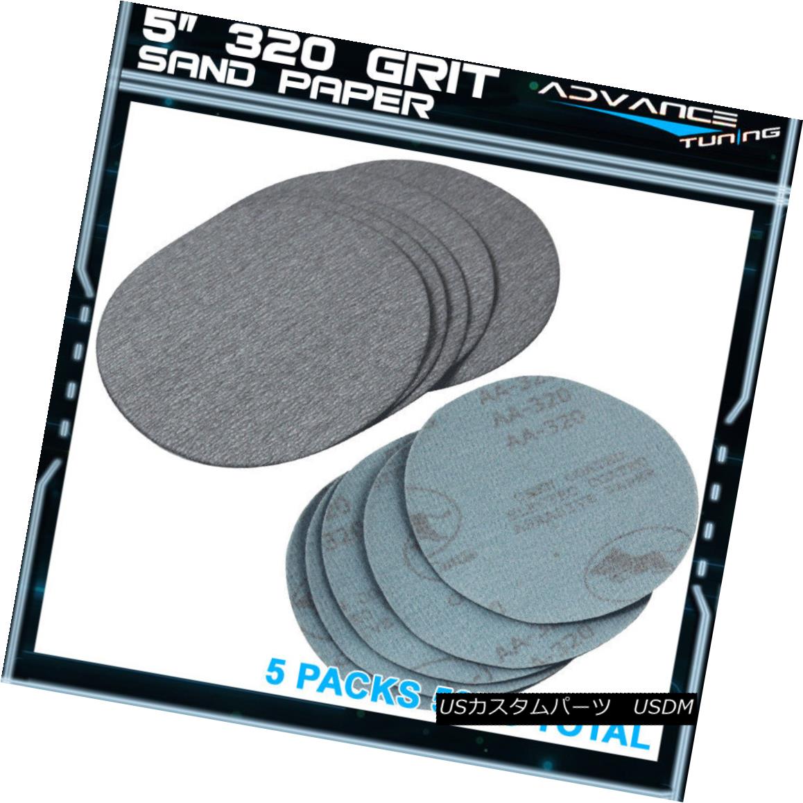 エアロパーツ 50PC 5Inch 127mm 320 Grit Auto Sanding Disc No Hole Sandpaper Sheets Sand Paper 50PC 5インチ127ミリメートル320グリット自動サンディングディスク穴なしサンドペーパーシートサンドペーパー