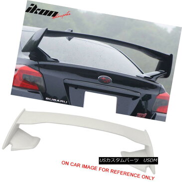 エアロパーツ For 15-18 Subaru WRX STI Style ABS Trunk Spoiler Painted #37J Satin White Pearl 15-18スバルWRX用STIスタイルABSトランクスポイラー＃37Jサテンホワイトパール