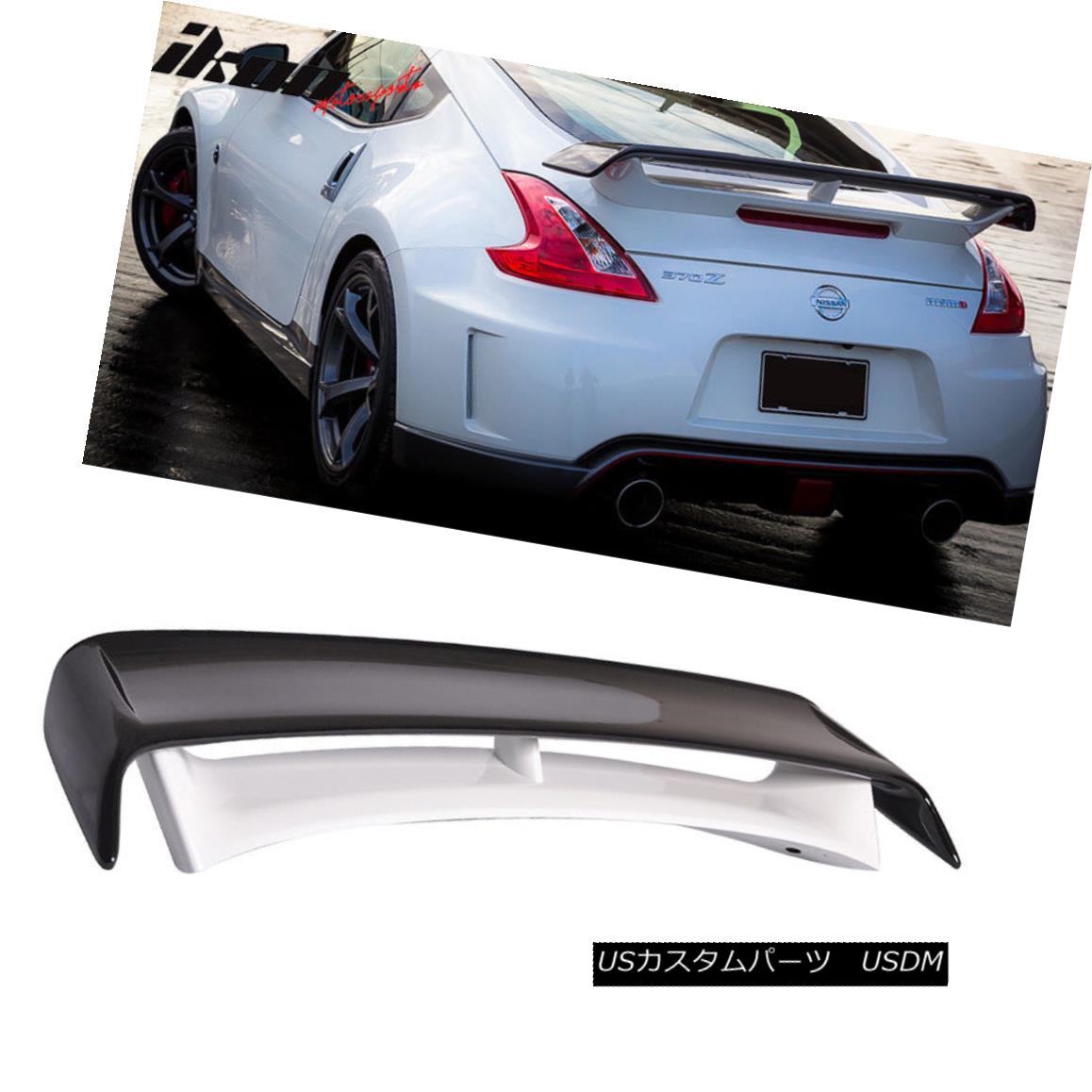 エアロパーツ Fit 09-18 Nissan 370Z Z34 Nismo ABS Trunk Spoiler Painted #QAB White Pearl #GBT フィット09-18日産370Z Z34ニスモABSトランクスポイラー塗装#QABホワイトパール#GBT