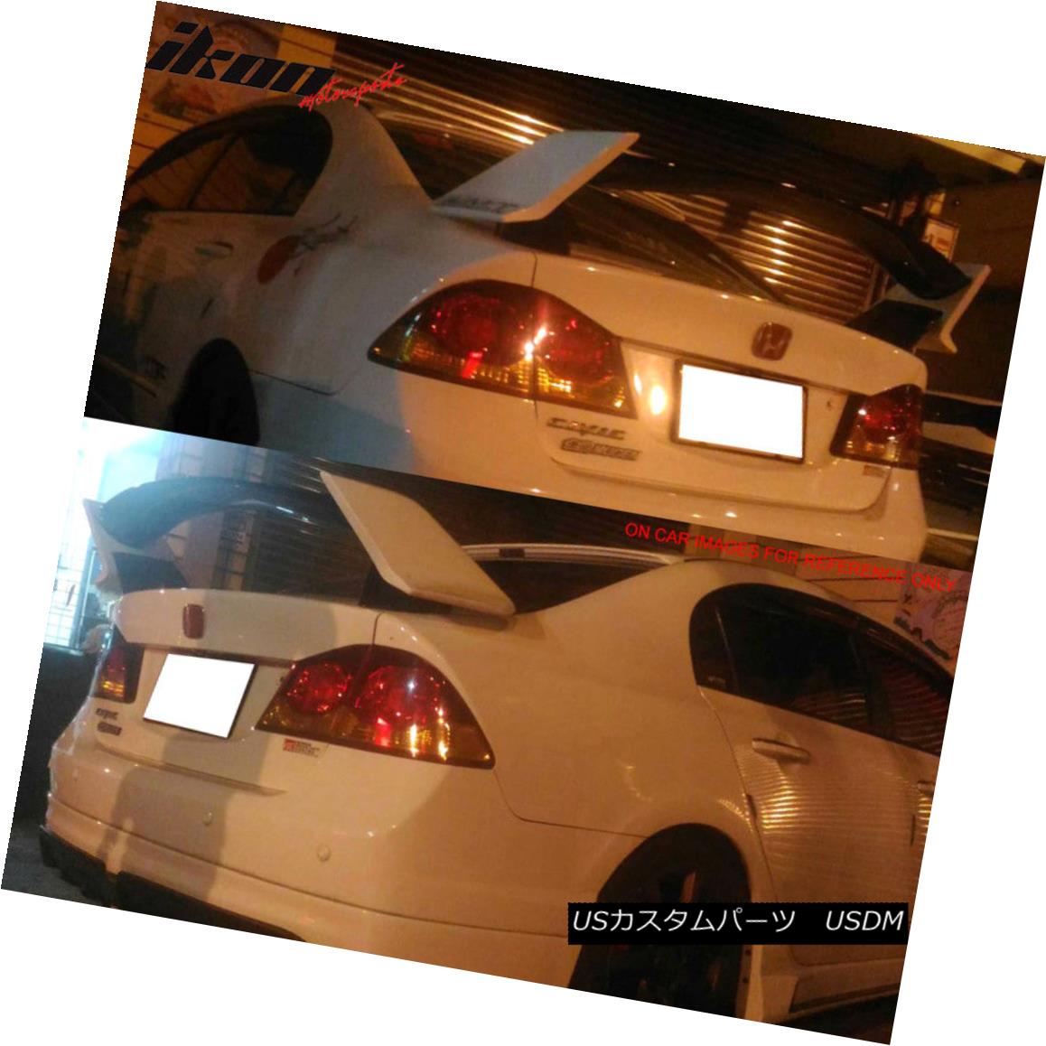 エアロパーツ Fits 06-11 Civic FA FD Type R Trunk Spoiler Painted Glossy Black & Taffeta White フィット06-11シビックFA FDタイプRトランクスポイラー塗装光沢ブラック＆amp; タフタホワイト