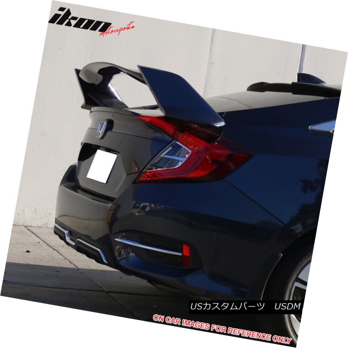 エアロパーツ Fit 16-18 Civic Sedan 10th Trunk Spoiler Painted Glossy Black White Orchid Pearl フィット16-18シビックセダン10thトランクスポイラー塗装光沢ブラックホワイトオーキッドパール