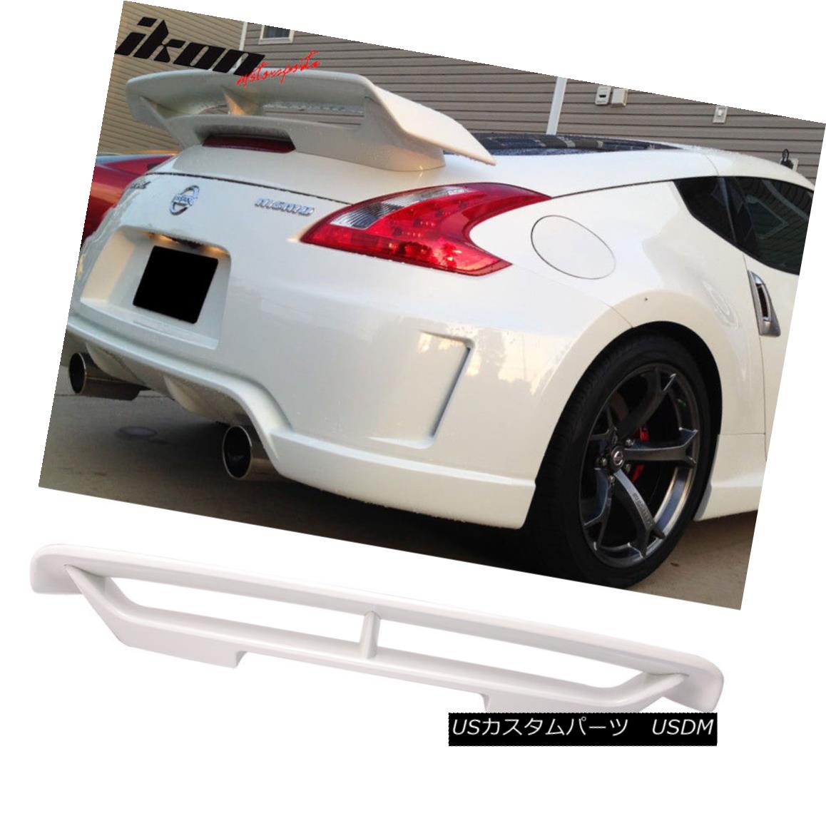 エアロパーツ Fits 09-18 Nissan 370Z Z34 Nismo Trunk Spoiler Painted #QAB White Pearl - ABS フィット09-18日産370Z Z34ニスモトランクスポイラー塗装#QABホワイトパール - ABS