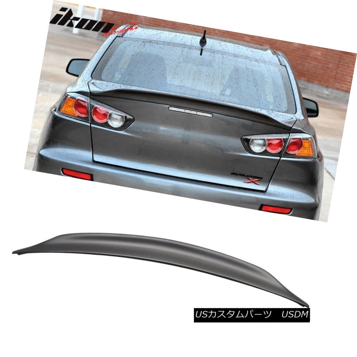 エアロパーツ 08-17 Mitsubishi Lancer EVO X 10 MR GSR JDM Duckbill RS ABS Rear Trunk Spoiler 08-17三菱ランサーEVO X 10 MR GSR JDMダックビルRS ABSリアトランク・スポイラー