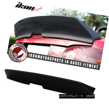 エアロパーツ 90-97 Mazda Miata IKON Style High Kick Duckbill Trunk Spoiler Lid Primer Black 90-97 Mazda Miata IKONスタイルハイキックダックビルトランクスポイラーリッドプライマーブラック