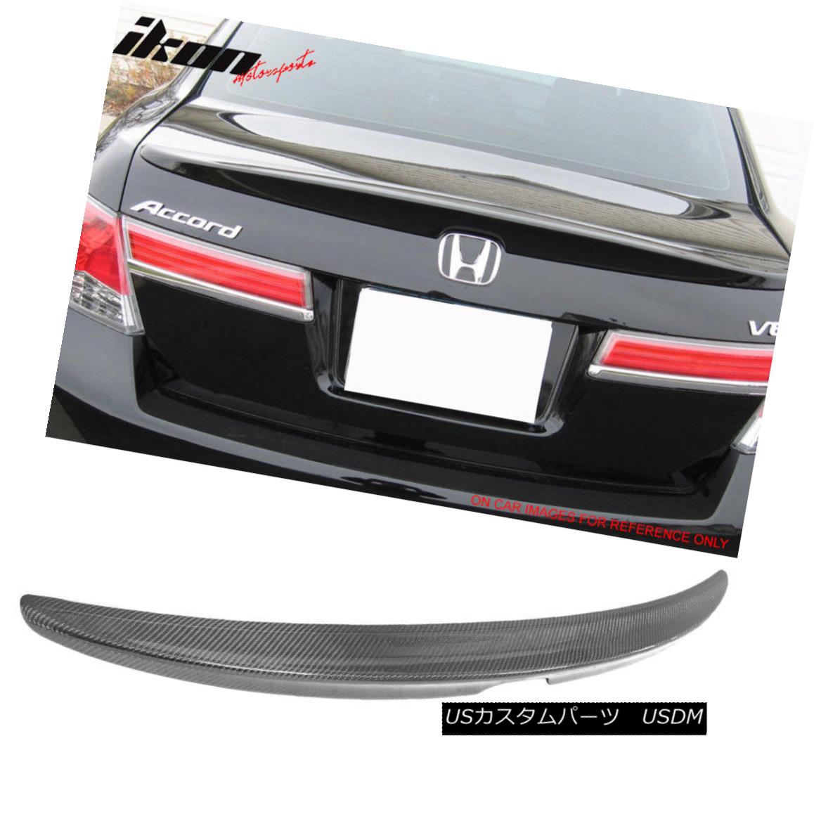 Fits 08-12 Honda Accord Coupe OE Factory CF Carbon Fiber Trunk Spoiler