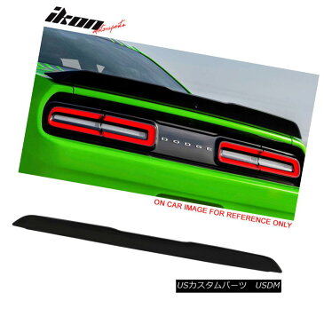 エアロパーツ Fits 15-18 Challenger OE Scat Pack No Camera Hole ABS Trunk Spoiler #PX8 Black フィット15-18チャレンジャーOEスカートパックNoカメラ穴ABSトランク・スポイラー＃PX8ブラック