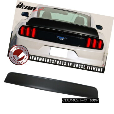 エアロパーツ Fits 15-18 Ford Mustang Coupe IKON Style Matte Black Duckbill Trunk Spoiler PP フィット15-18フォードマスタングクーペIKONスタイルマットブラックダックビルトランクスポイラーPP