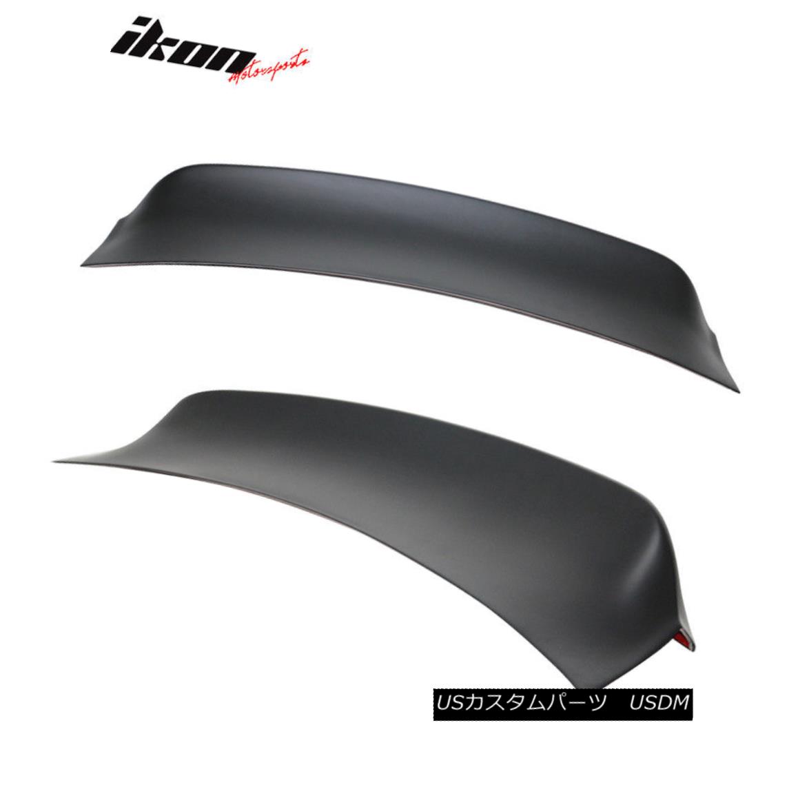 エアロパーツ Fits 15-18 Ford Mustang Coupe IKON Style Matte Black Duckbill Trunk Spoiler PP フィット15-18フォードマスタングクーペIKONスタイルマットブラックダックビルトランクスポイラーPP