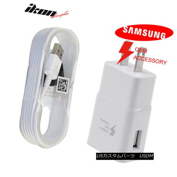 エアロパーツ Samsung Galaxy Note4 S6 S7 Edge OE Fast Rapid Charger Home Wall Plug + USB Cable サムスンギャラクシーノート4 S6 S7エッジOE高速急速充電器ホームウォールプラグ+ USBケーブル