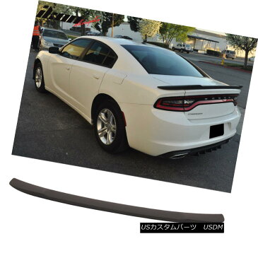 エアロパーツ Fits 11-14 Dodge Charger SRT8 Hellcat Trunk Spoiler - Matte Black ABS 11-14ダッジチャージャSRT8ヘルカットトランクスポイラーにフィット - マットブラックABS