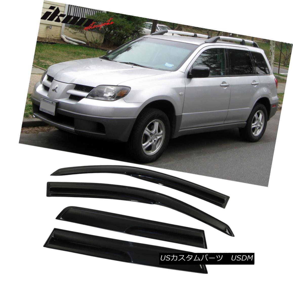 Fits 01-05 Honda Civic Mu Type Acrylic Window Visors 4Pc Set