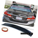 エアロパーツ For 06-15 Civic 4DR Painted Glossy Black ABS Rear Window Roof Wing Spoiler Visor 06-15シビック4DR塗装光沢ブラックABSリアウィンドウルーフウイングスポイラーバイザー