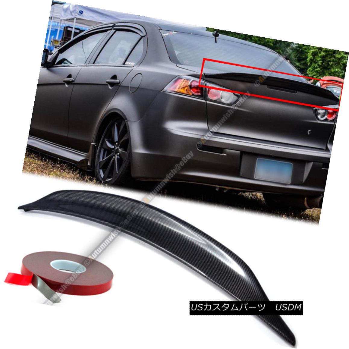 ѡ For 08-15 Lancer EVO X 10 Carbon Fiber RS Style Rear Duck Trunk Wing Lip Spoiler 08-15󥵡X 10ܥեСRSꥢåȥ󥯥󥰥åץݥ顼