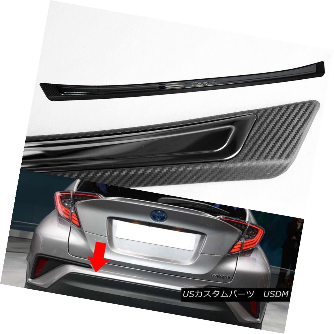 エアロパーツ For TOYOTA C-HR CHR SUV Rear Bumper Plate Cover Trim 2016-2018 Black titanium TOYOT..