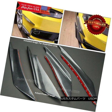 エアロパーツ ABS Carbon Effect Bumper Splitter Wing Fin Spoiler Canards Diffuser for Audi BMW ABSカーボン効果バンパースプリッターウィングフィンスポイラーキャノースディフューザーAudi BMW用