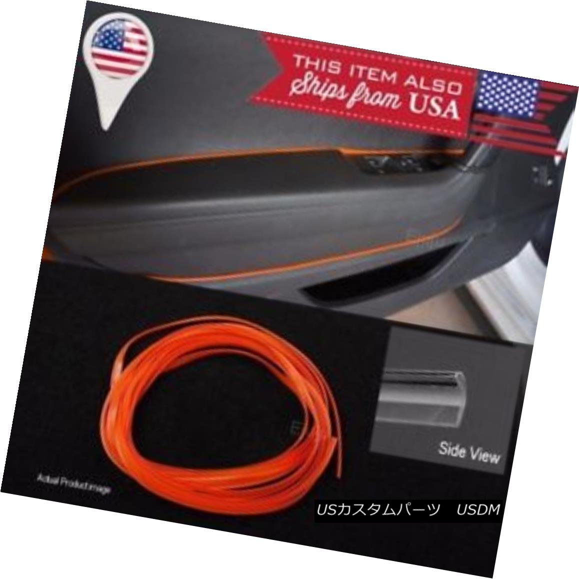 エアロパーツ Orange Stripe Trim Line Insert For Mazda Subaru Console Dashboard Door Panel オレンジ色のストライプトリムラインインサートforマツダスバルコンソールダッシュボードドアパネル