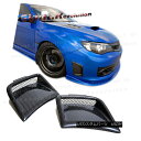 エアロパーツ Carbon Fiber Front Vent Cover Replacement Set For 08-12 Subaru WRX STI GRB 5DR 08-12スバルWRX STI GRB 5DR用カーボンファイバーフロントベントカバー交換セット(2)