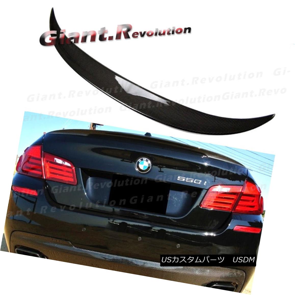 エアロパーツ Fit 11-16 BW F10 528i 550i M5 4D Wing Carbon Fiber P Type Trunk Spoiler Add Tail フィット11-16 BW F10 528i 550i M5 4Dウィング炭素繊維Pタイプトランク・スポイラー追加テール