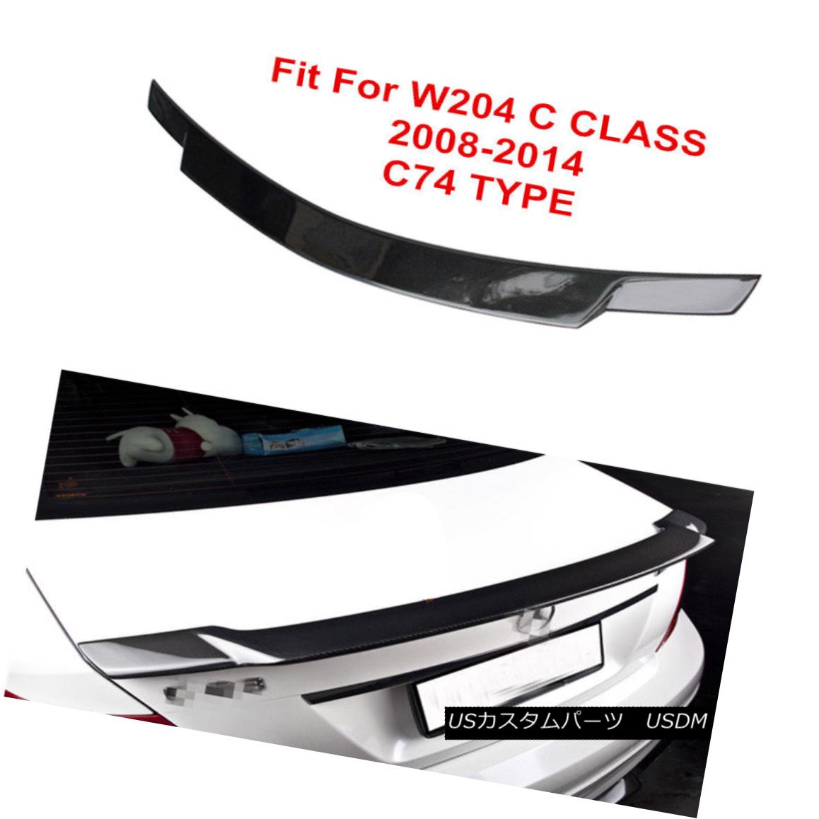 ѡ Fit For MERCEDES BENZ W204 C Class C63 08-14 C74 TYPE CARBON FIBER TRUNK SPOILER 륻ǥ٥W204 C饹C63 08-14 C74ץܥեСȥ󥯥ݥ顼