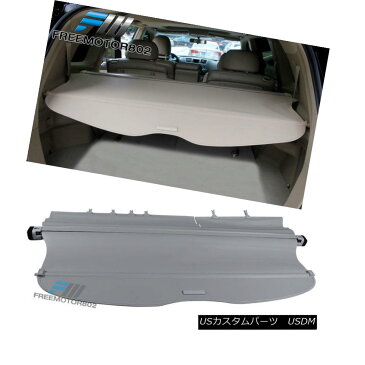 エアロパーツ Fits 08-12 Highlander Rear Retractable Cargo Security Trunk Cover Gray OE Style フィット08-12ハイランダーリア格納式貨物セキュリティトランクカバーグレーOEスタイル