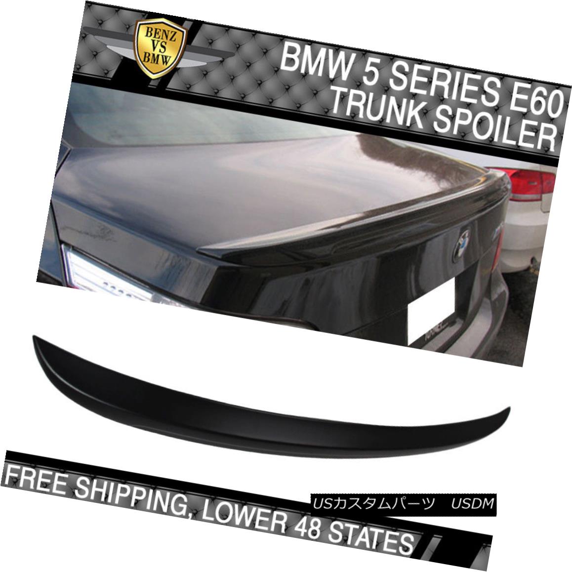 エアロパーツ 04-10 BMW 5 Series E60 4Dr M5 Style Unpainted ABS Trunk Spoiler 04-10 BMW 5シリーズE60 4Dr M5スタイル無塗装ABSトランク・スポイラー