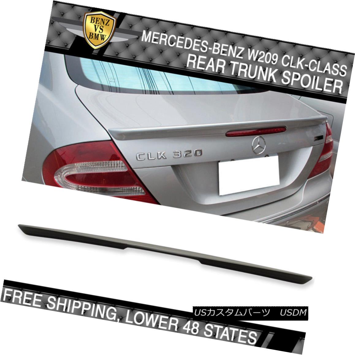 エアロパーツ USA Stock 03-08 Benz CLK Class W209 2Dr AMG Style Unpainted ABS Trunk Spoiler 米国在庫03-08ベンツCLKクラスW209 2Dr AMGスタイル無塗装ABSトランク・スポイラー
