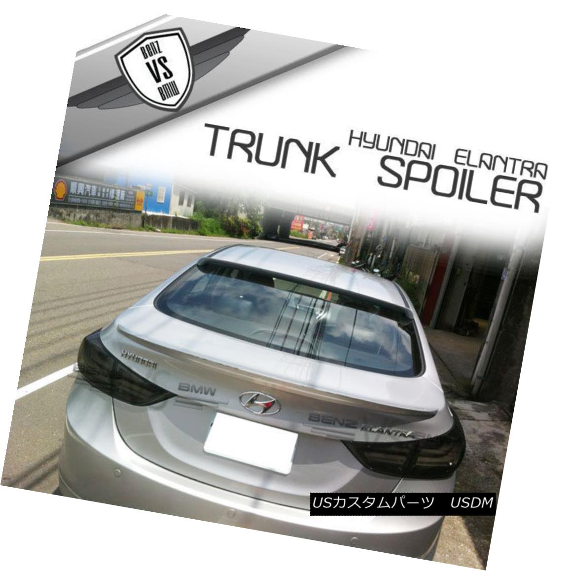 エアロパーツ New Style Trunk Spoiler Wing Fit For 11-15 Hyundai Elantra (Avante MD) 現代のエラントラ（Avante MD）11-15用新型トランク・スポイラー・ウィング・フィット