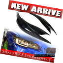 エアロパーツ Painted For Subaru WRX STI Sedan Front Headlight Cover yelids Eyebrow Pair スバルWRX STIセダンフロントヘッドライトカバー瞼眉毛ペア(2)