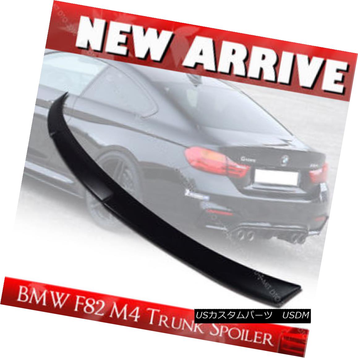 エアロパーツ Matte Black FOR BMW F82 4-Series M4 Type Rear Trunk Spoiler Coupe マットブラックFOR BMW F82 4シリーズM4タイプリアトランク・スポイラー・クーペ