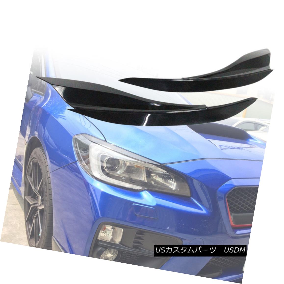 エアロパーツ Eyelids Eyebrow Headlight Cover Trim For Subaru WRX4 STI Sedan ABS Paint Color Subaru WRX4 STIセダンABSペイントカラーのためのまぶたの眉毛ヘッドライトカバートリム