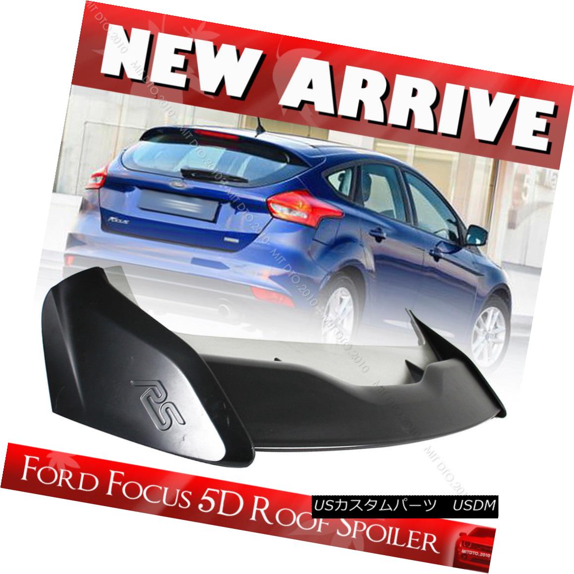 エアロパーツ Unpaint ABS FOR Ford Focus MK3 Hatchback RS Look Trunk Spoiler 2017 フォードフォーカスMK3ハッチバックRSルックトランク・スポイラー2017用ABS